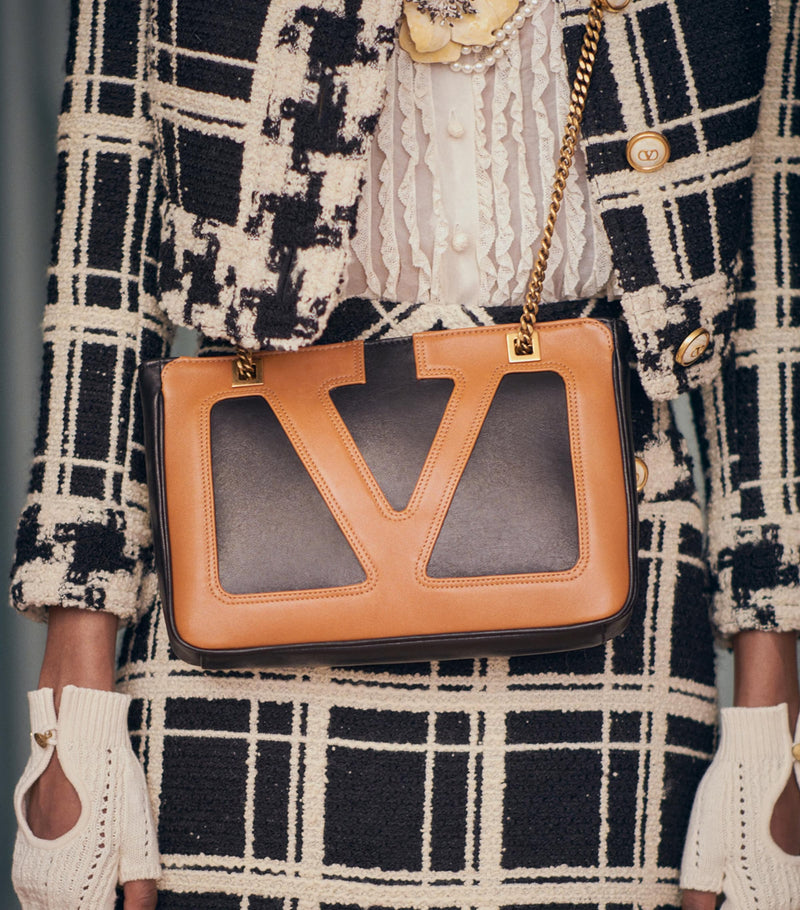 Valentino Garavani small lambskin Viva Superstar tote bag - British product