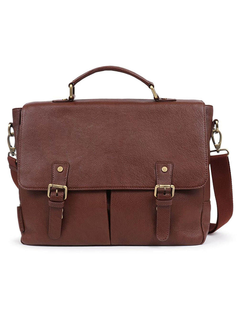 Jones Bootmaker Upland tan grain leather briefcase - British product