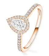 Harrods Messika Joy Pear Diamond and Pink Gold Ring (0.45ct)- Buy online at McGrocer