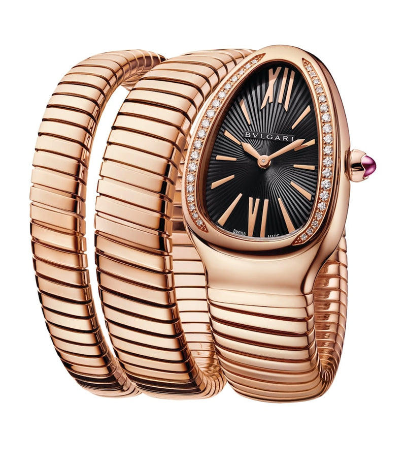Bvlgari Serpenti rose gold diamond watch 35mm - British product