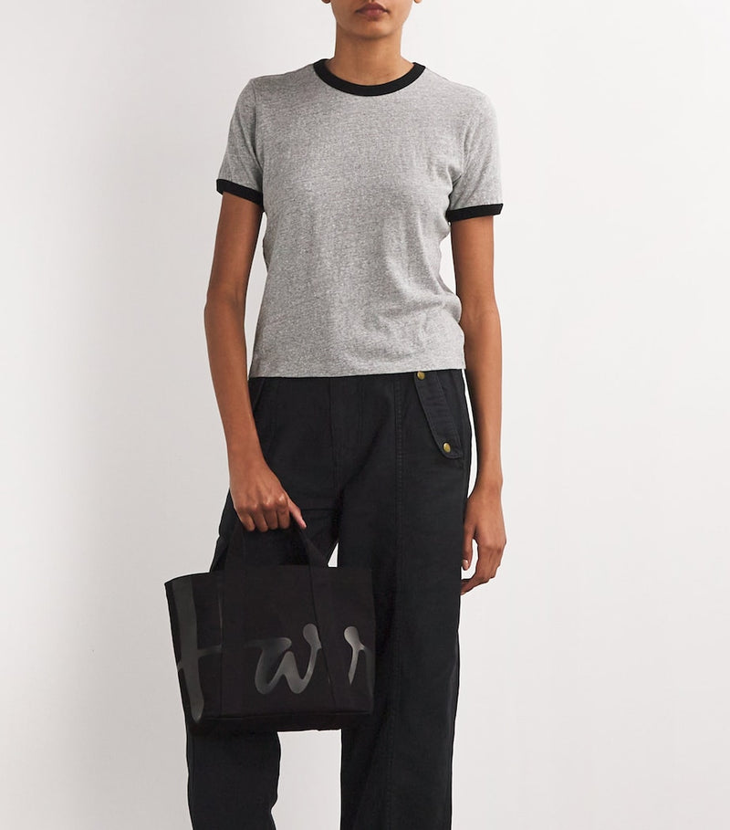 Harrods mini cotton logo tote bag, UK version