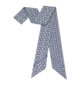Harrods Bvlgari Silk Logo Jacquard Shelley Scarf 160cm x 8cm- Buy online at McGrocer