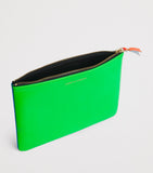 Comme des Garçons Super Fluo large leather pouch - British product
