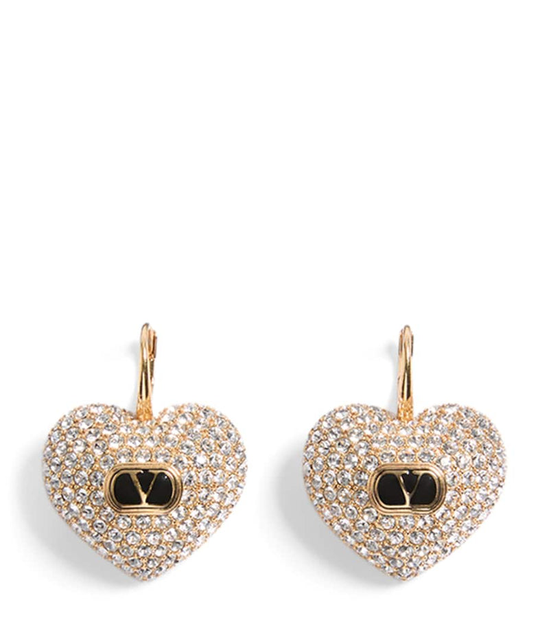Valentino Garavani Crystal Coeur Royal earrings - British product
