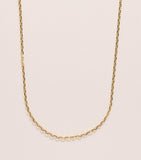 Jade Trau yellow gold rectangle chain necklace, UK version