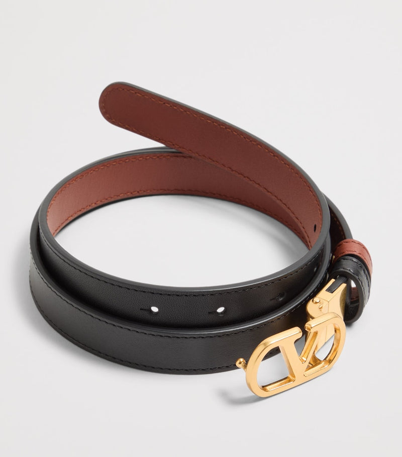 Valentino Garavani reversible VLogo belt calfskin leather, UK version