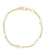 Harrods Jade Trau Diamond Posey Station Bracelet in 18kt Yellow Gold and Platinum, 16.5-18cm- Buy online at McGrocer
