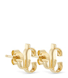 Jimmy Choo JC Logo Mini Stud Earrings, imported from the UK
