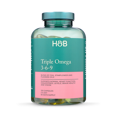 Holland & Barrett Holland & Barrett Triple Omega 3-6-9 Omega Soft Gel Capsules 120 Count- Buy online at McGrocer