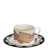 Harrods Fornasetti 175 Anniversary Edition Porcelain Biscotti Teacups and Saucers Set of 6- Buy online at McGrocer
