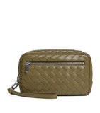 Bottega Veneta Intrecciato leather pouch, imported from the UK