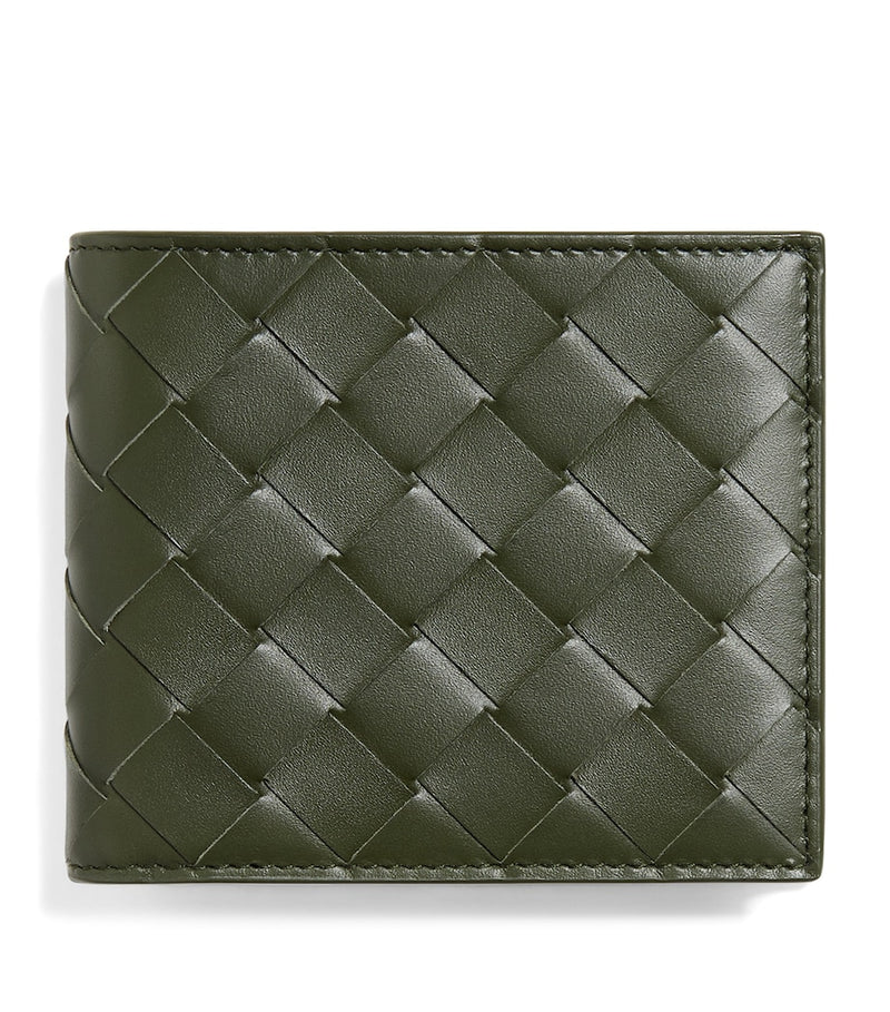 Bottega Veneta Intrecciato bifold wallet calfskin leather, imported from the UK