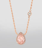 Boucheron Serpent Bohème rose gold necklace with pink quartz and diamond, UK version