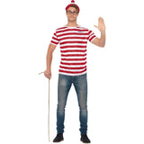 Smiffys Where's Wally costume kit with T-shirt hat glasses, UK version