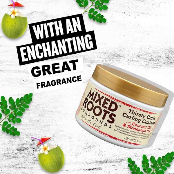 Mixed Roots Curling Custard Coconut Oil 355ml, imported from the UK