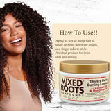Mixed Roots Curling Custard Coconut Oil 355ml, imported from the UK
