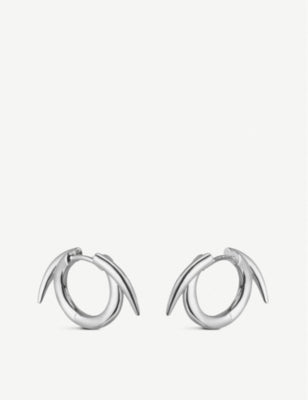 Shaun Leane Thorn hoop sterling silver earrings, 17mm drop (British brand)