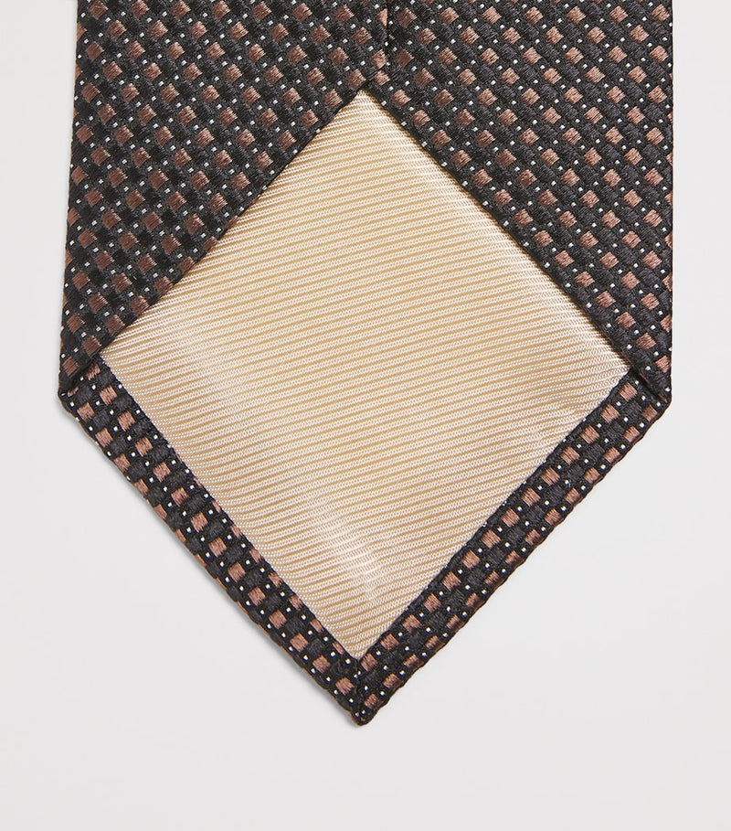 Pal Zileri silk geometric jacquard tie 8cm (British brand)