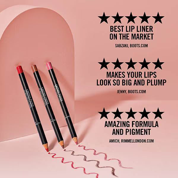 Rimmel Lip Liner 120 Pink Candy, imported from the UK