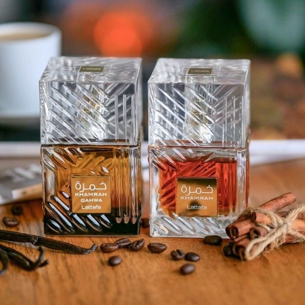 Lattafa perfume set Khamrah & Khamrah Qahwa 100ml (British brand)