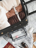 Flight Knight luggage set Black/Gold Stars 3 piece (British brand)
