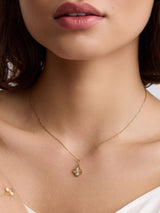 Next D.LOUISE Gold Tone Waterproof Pleated Clover Necklace- Buy online at McGrocer