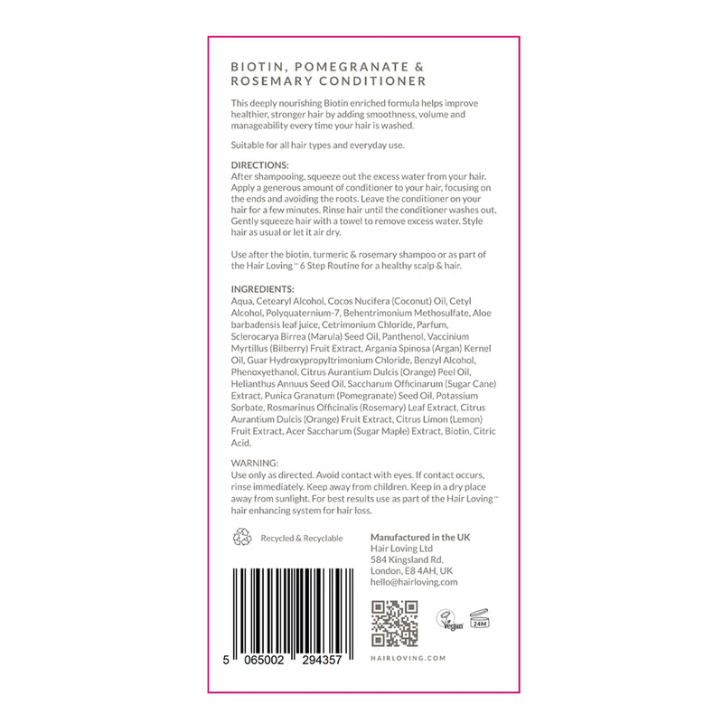Hair Loving Silk Renewal Conditioner 300ml, imported from the UK