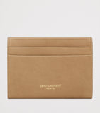 Saint Laurent Leather Letter Flap Card Holder 7x10cm - British product