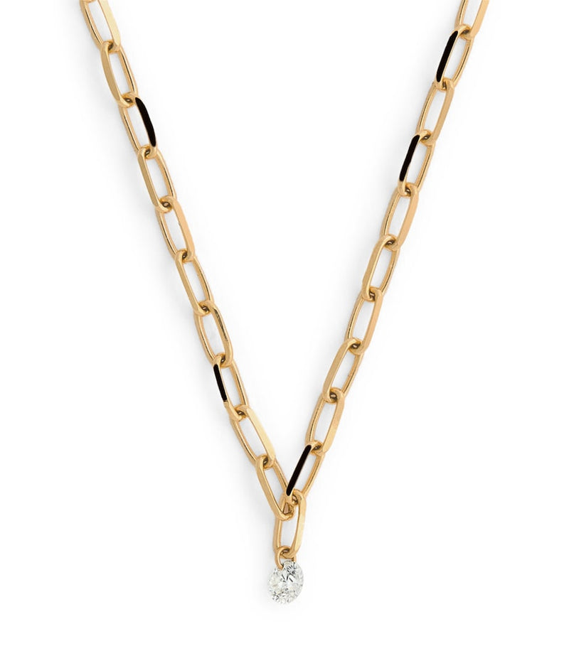 Persée yellow gold diamond Danaé necklace, imported from the UK