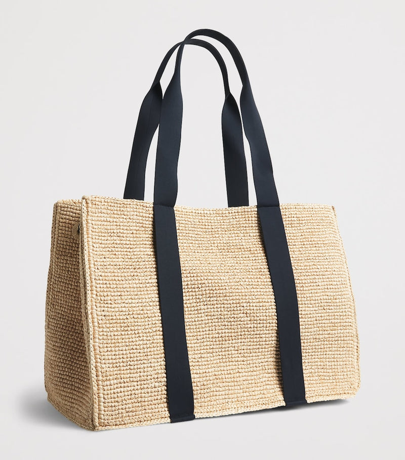 Eres Raffia Voyageur Tote Bag with structured weave, UK version