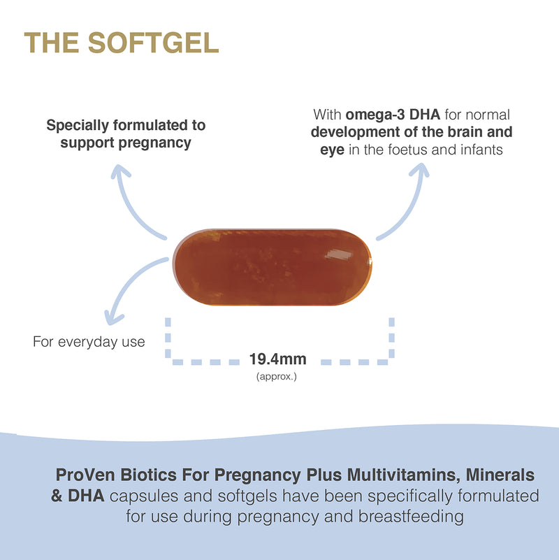 Pro-Ven Pregnancy Plus 30 Capsules and Softgels, imported from the UK