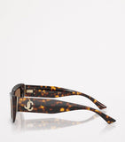 Jimmy Choo cat eye sunglasses in Havana tortoiseshell, imported from the UK
