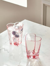 Next Set of 2 Pink Heart Tumbler Glasses 10cm- Buy online at McGrocer