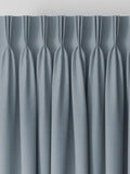 Blue Nikki made to measure cotton linen curtains, imported from the UK