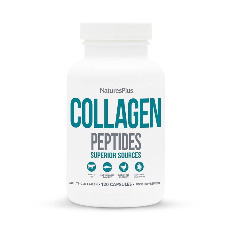 NaturesPlus collagen supplement with vitamin C 120 capsules (British brand)