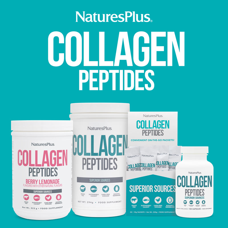 NaturesPlus collagen supplement with vitamin C 120 capsules (British brand)