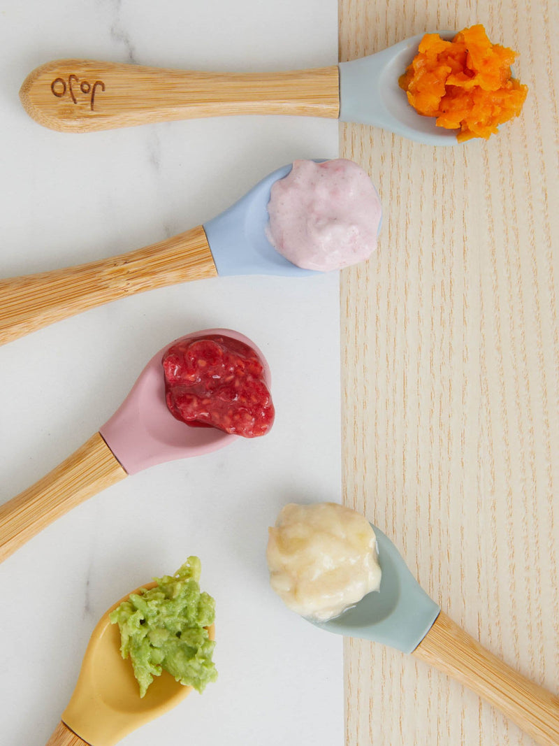 JoJo Maman Bébé bamboo weaning spoons 5-pack - British product