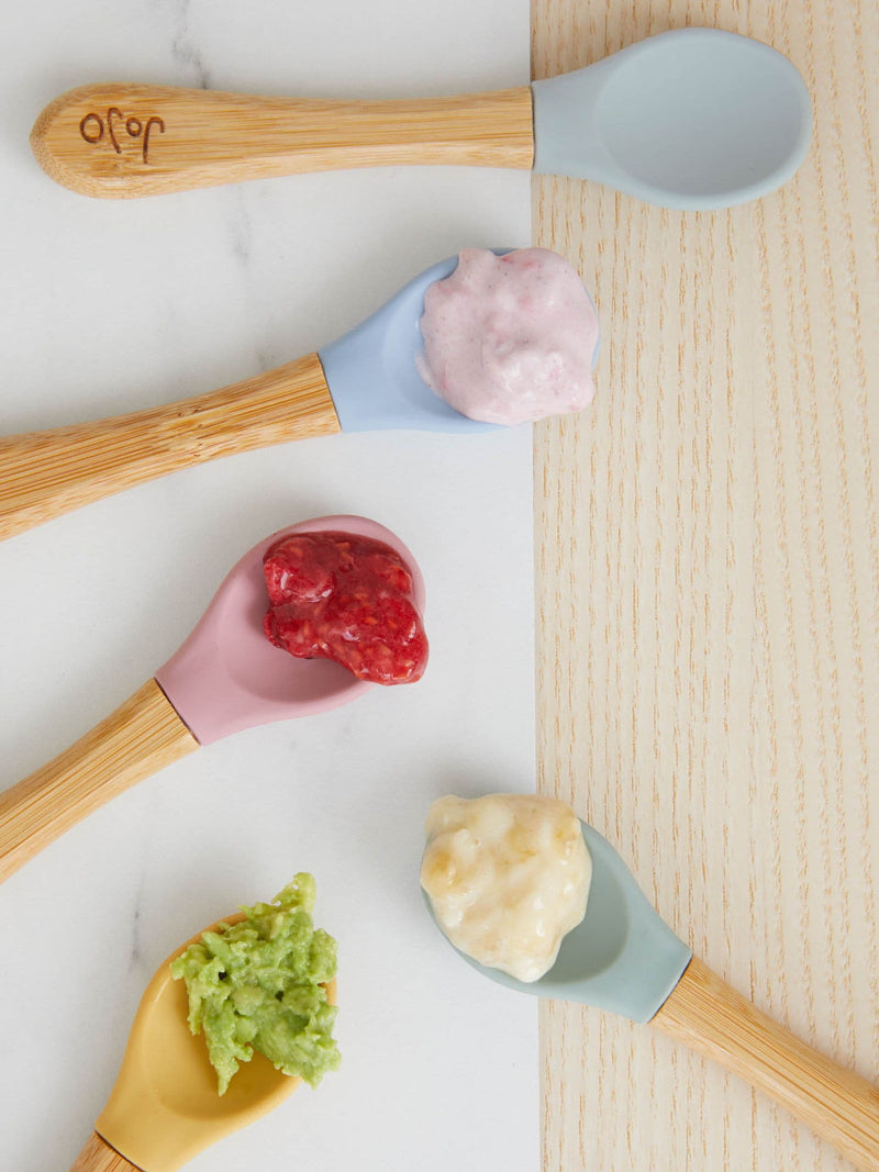 JoJo Maman Bébé bamboo weaning spoons 5-pack - British product