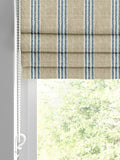 Emily Bond Indigo Blue George Stripe Roman blind, UK version