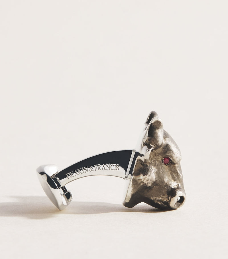 Deakin & Francis sterling silver bull and bear cufflinks - British product