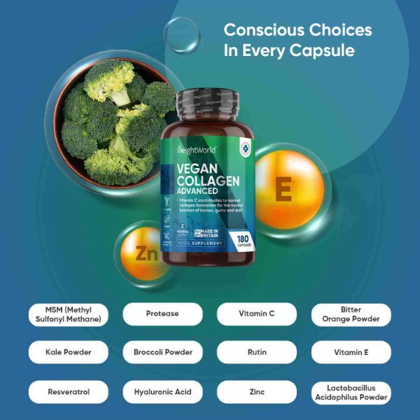 WeightWorld Vegan Collagen Capsules 120 capsules - British product