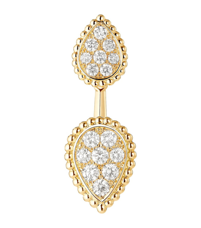 Boucheron Serpent Bohème yellow gold diamond single earring (British brand)
