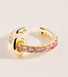 Spinelli Kilcollin yellow gold ear cuff with pink sapphires - British product