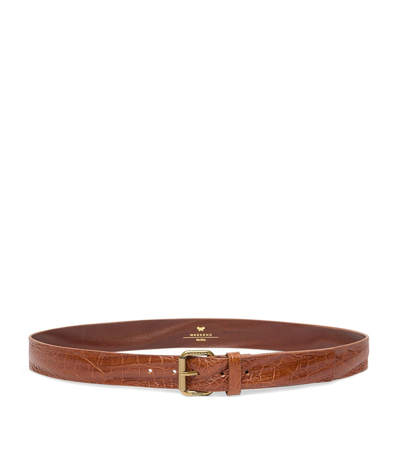 Weekend Max Mara croc-embossed leather belt (British brand)