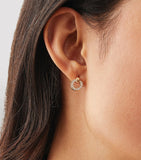 Boodles Roulette flip earrings 1cm yellow gold and diamonds, imported from the UK