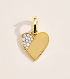 Jade Trau mini yellow gold diamond heart charm, UK version