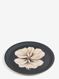 Rockett St George black cream floral wood veneer tray - British product
