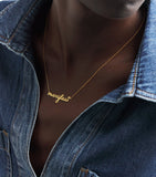 Jennifer Meyer yellow gold manifest necklace - British product