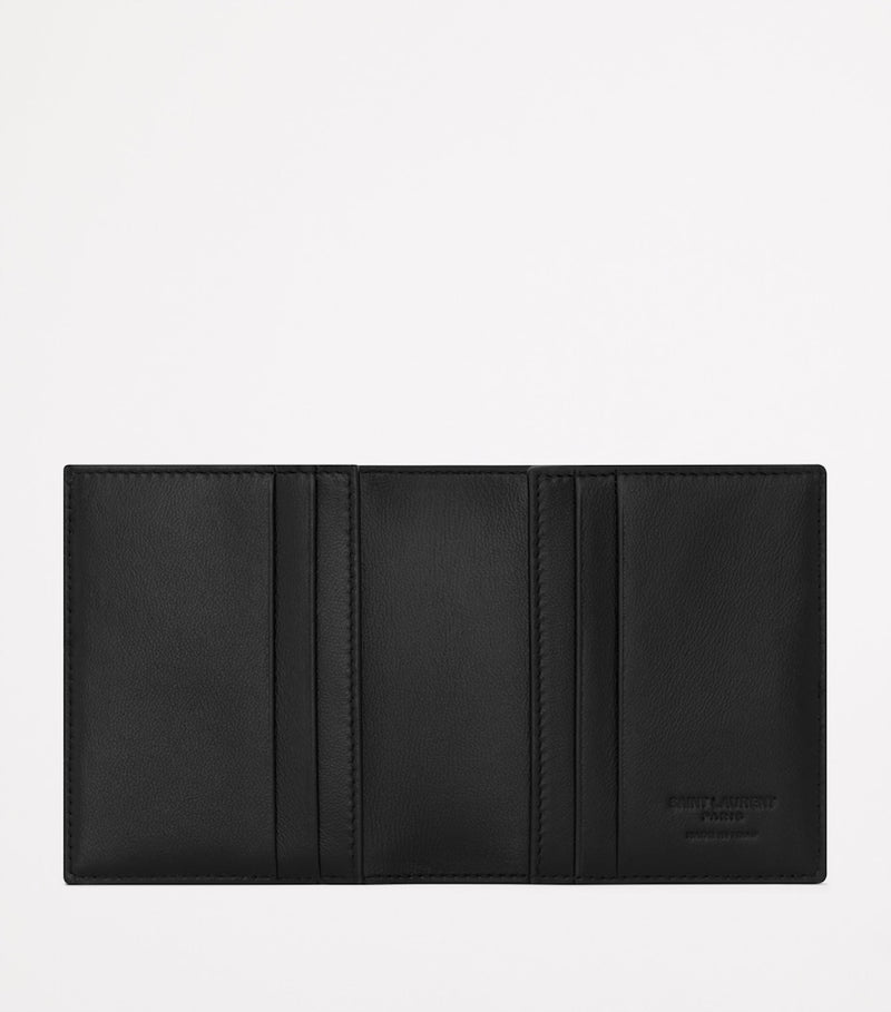 Saint Laurent reversible leather card holder with 6 slots, imported from the UK