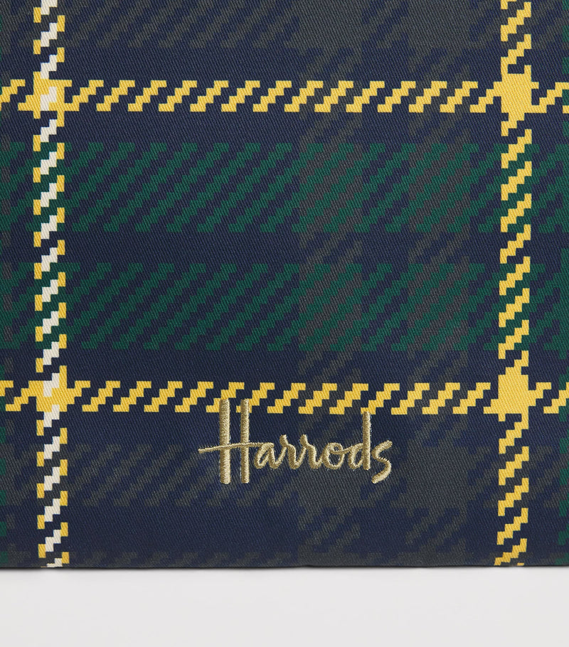 Harrods tartan zipped tote bag, UK version